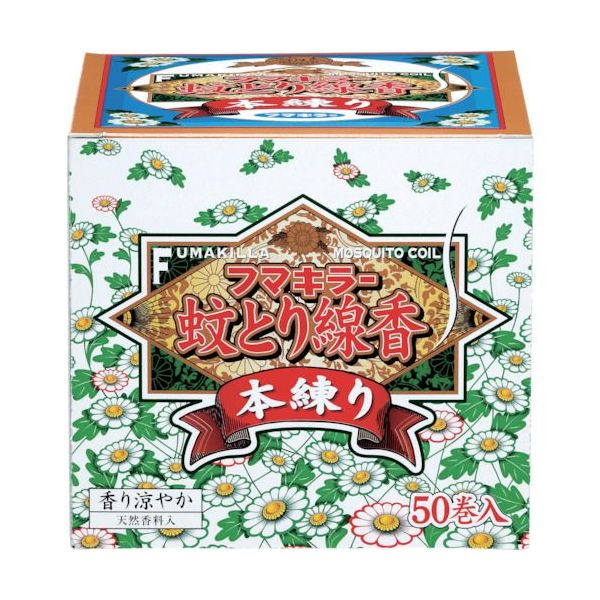 【即納在庫品】「直送」フマキラー 424447 蚊とり線香本練り50巻函入