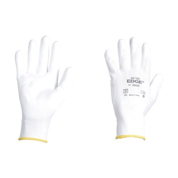 【即納在庫品】「直送」アンセル 48-125-9 ウレタン背抜手袋 エッジ 48−125 ホワイト Lサイズ481259 Ansell
