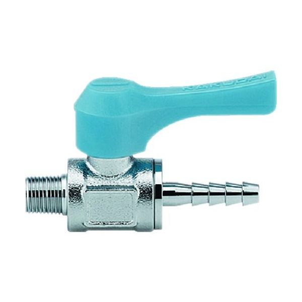 【即納在庫品】「直送」カクダイ 65180518X6.0 ミニチュアボールバルブ 呼び径 A R1／8 全長57．4 ブル..