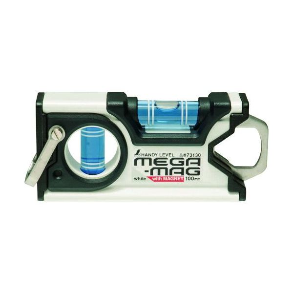 「直送」シンワ測定 シンワ 73130 ハンディレベル MEGA－MAG 100mm白マグネット付