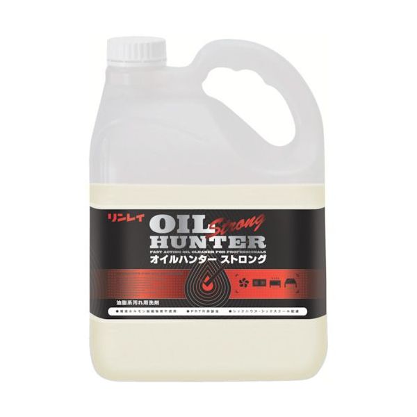「直送」リンレイ 711519 油脂汚れ用強力洗剤 オイルハンターストロング4L エコボトル