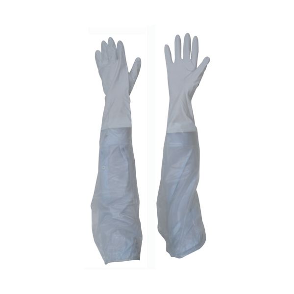 【即納在庫品】「直送」東和コーポレーション トワロン 767L 腕カバー付手袋 ビニスター腕カバー付うす手 L 409-4735 腕カバー付手袋 TOWA