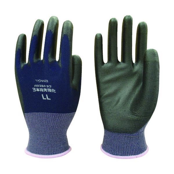 【即納在庫品】「直送」トワロン 859-LL ウレタン背抜き手袋 パワフルトップ3本指先強化 LL 859LL 東和コーポレーション TOWA CORPORAT...