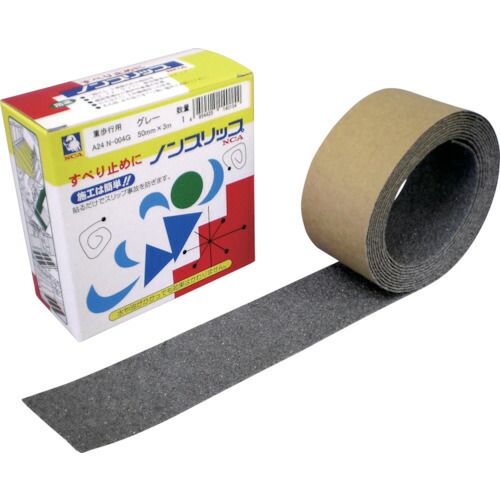 【即納在庫品】「直送」NCA A24N-004-50X3 GY 超強力型ノンスリップテープ 50×3m グレー グ A24N00450X3GY ノリタケコーテッドアブレーシブ