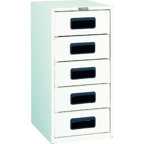 【個数：1個】トラスコ中山 TRUSCO A4W5N αレターケース スチール深型5段 引出飛出し防止型 393-7585