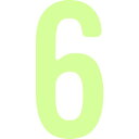 【即納在庫品】「直送」IM AILUMI50-6 中輝度蓄光カッテイング文字 数字 6 AILUMI506 アイマーク AIMARK