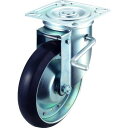 【即納在庫品】「直送」ワコー ASHG-200-RBDS エアーキャスター 自在車ストッパー付 200mm ゴム車 ASHG200RBDS ワコーパレット(4)