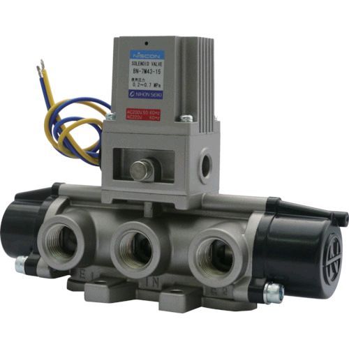 【即納在庫品】「直送」日本精器 BN-7M43-15-E200 4方向電磁弁15AAC200V7Mシリーズシングル BN7M4315E200 NIHONSEIKI