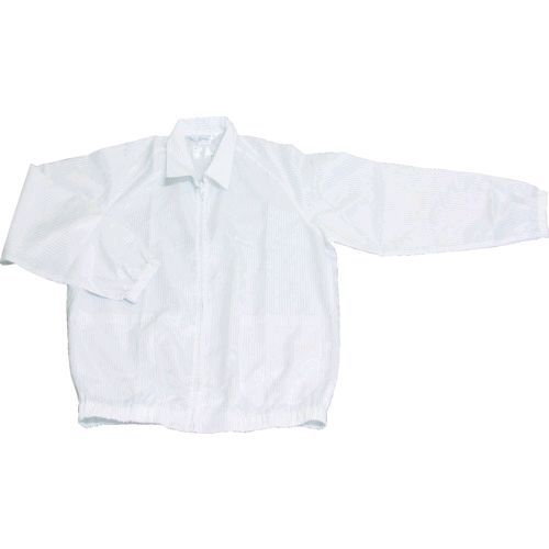 (LINEクーポン有)【即納在庫品】「直送」ブラストン BSC-41001-W-L ジャケット 衿付 -白-L BSC41001WL 325-4828 ジャケット-白-L クリーンルーム用ウェア