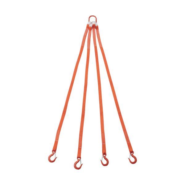 トラスコ TRUSCO G25-4P15-0.86 4本吊ベルトスリングセット 25mm幅X1．5m 吊り角度60°時荷重0．86t 最大使用荷重1t G254P150.86