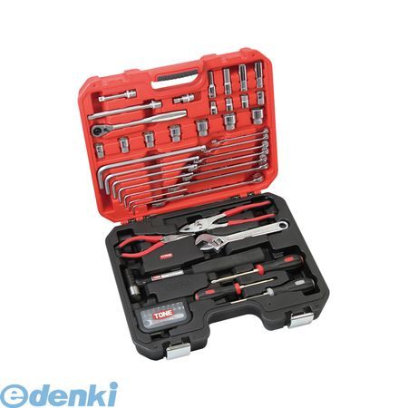 前田金属工業 TONE K600 整備用工具セット コンビネーションツールセット レッド／ブラック 63点セット トネ レッド ブラック ツールチェスト ツールボックス ツールBOX 工具ボックス 工具BOX 工具ケース