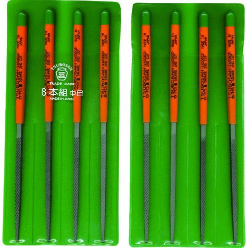 ツボサンメーカーお問い合わせ：0823-79-5121【特長】●目立てが鋭く、耐久性に優れています。全面に刃が刻まれています。●02(中目)　1cm当たり20cutの目が刻まれています。【用途】●鉄をはじめ、あらゆる金属の加工に。【仕様】●タイプ：8本組 中目●全長(mm)：200●刃長(mm)：100●刃幅(mm)：4.3●形状：角【材質／仕上】●炭素工具鋼(SK-2)【注意】●組ヤスリの5本組〜12本組は全長を表します。5本組=215mm　8本組=200mm　10本組=185mm　12本組=170mm●目詰まりした場合はブラシ等で取り除いてお使いください。【原産国】日本補足商品ワード：測定器・工具のイーデンキ edenki　作業用品 研削研磨用品 ヤスリ 組ヤスリ 工場 作業現場 作業工具 DIY ホビー クラフト 工作 工事現場 学校 自動車 バイク メカニック 強力 強い パワフル 頑丈 簡単 便利 ツール 道具 工具 本格 プロ プロフェッショナル 職人 業務用 家庭用 修理 メンテナンス 使いやすい 鉄鋼 鉄工 清掃 洗浄 汚れ落とし バリ取り 錆び落とし類似商品はこちらツボサン TSUBOSAN KA010-02 6,706円ツボサン TSUBOSAN KA012-02 7,472円ツボサン TSUBOSAN KA005-02 4,139円ツボサン TSUBOSAN SA008-02 6,052円ツボサン TSUBOSAN MA008-02 4,741円ツボサン TSUBOSAN HI008-02 4,741円ツボサン TSUBOSAN HA008-02 7,143円ツボサン TSUBOSAN KA008-03 7,579円ツボサン TSUBOSAN KA008-01 6,052円ツボサン TSUBOSAN KA010-01 6,868円ツボサン TSUBOSAN KA005-01 4,357円ツボサン TSUBOSAN KA350-02 3,680円