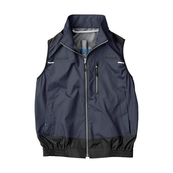 空調服 KU92120N90S6 冷却上着 遮熱フルハーネス空調ベスト KU92120 ダークブルー 4L