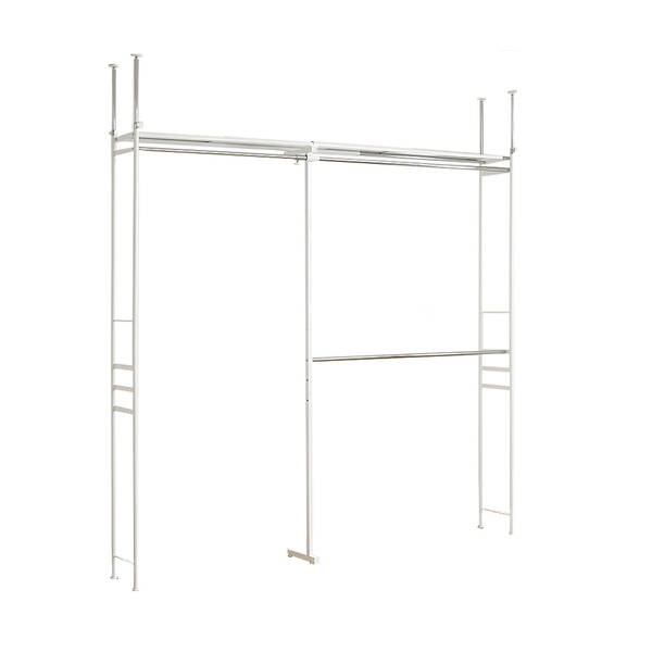 エスエイ企画 SK-80L-SW（WH) 直送 代引不可・他メーカー同梱不可 ツッパリクローゼットハンガーラック..