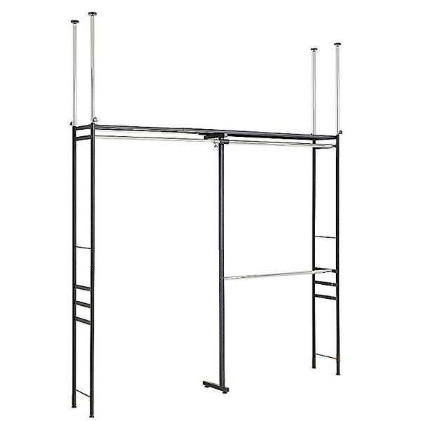 エスエイ企画 SK-80H-SW（BK) 直送 代引不可・他メーカー同梱不可 ツッパリクローゼットハンガーラック（奥行30cmハイタイプ)ワイド ブラック 台湾製 SK-80H-SWBK