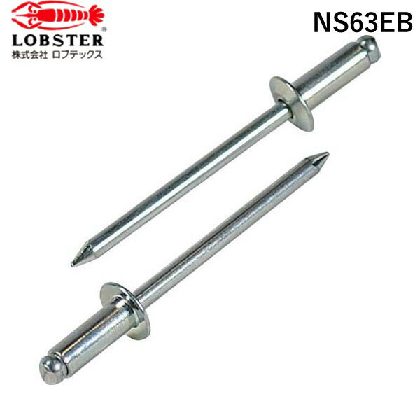 【12/5限定！抽選で最大100％ポイントバック】【即納在庫品】「直送」株 ロブテックス NS63EB ブラインドリベット スティール／スティール製 6−3 150本入 エコBOX エビ エコBOX
