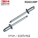 【即納在庫品】「直送」ロブテックス NSA614MP ブラインドリベット アルミニウム/スティール製 6−14 12本入 エコパック ブラインドリベット エビ アルミニウム エコパック入り(4)