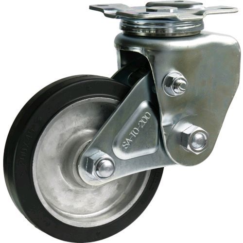 (LINEクーポン有)【即納在庫品】「直送」シシクアドクライス SAJ-TO-200TRAW 緩衝キャスター　自在　200径　ゴム車輪 SA SAJTO200TRAW