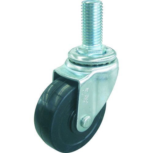 【即納在庫品】「直送」ユーエイキャスター ST-75RH-W3/4-40 ねじ込み式 自在 キャスター ゴム 車輪径75mm Sタイプ ST型 ネジ寸法W3／4×40山数10 ST75RHW3/440