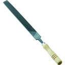 【即納在庫品】「直送」TRUSCO THI300-02-S 鉄工用ヤスリ 木柄付 平 中目 刃長300 THI30002S