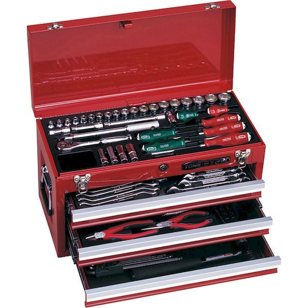 前田金属工業 TONE TSA350BK 整備用工具セット ツールセット 差込角9．5mm 72点セット マットブラック トネ オートメカニック用 マットブラック