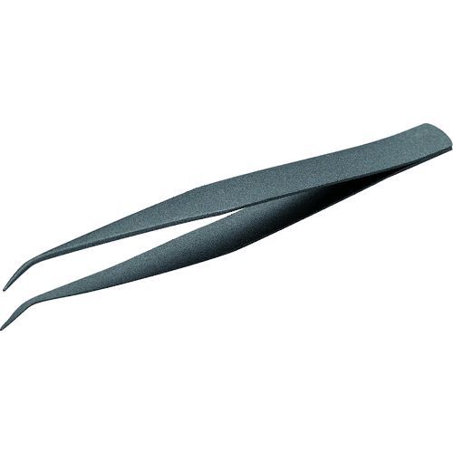 【即納在庫品】「直送」トラスコ中山 TRUSCO TSP-43 ステンレス製ピンセット 非粘着加工タイプ 125mm 曲爪 TSP43 270-9155 フッ素...