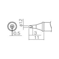 【即納在庫品】「直送」HAKKO 白光 ハッコー T12-WD12 こて先 1.2WD型 T12WD12 297-7311 こて先 高熱容量