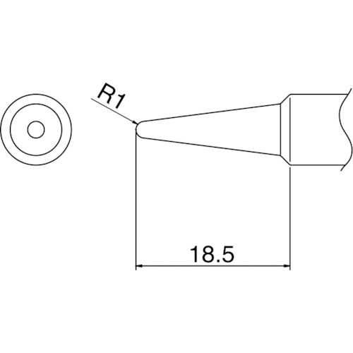 【あす楽対応】「直送」白光 白光 T19B2 こて先 2B型 409-6398 T19-B2 HAKKO ハッコー 4962615039324 電気はんだこて こて先2B型 T19シリーズ交換こて先