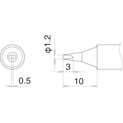 【あす楽対応】「直送」白光 白光 T22D12 こて先 1．2D型 400-4159 T22-D12 HAKKO 4962615038341 マルチリワークステーション