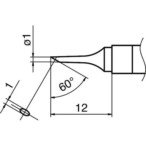 【即納在庫品】「直送」HAKKO 白光 ハッコー T36-C1 こて先 1C型 T36C1
