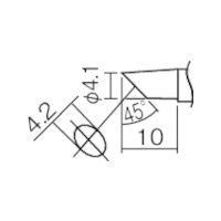 【即納在庫品】「直送」HAKKO 白光 ハッコー T12-CF4Z こて先 4C型 Z 面のみ T12CF4Z 294-5860 こて先 面のみ 長寿命