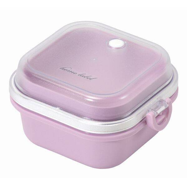 (LINEクーポン有)パール金属 DC-6021 ホームレーベル ランチボックス正方形(オーキッド) DC6021