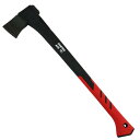 E-Value 4977292604956 千吉 CAMPING AXE 710mm 作業用・大工用・アウトドア用 ブラック/レッド 4977292604956