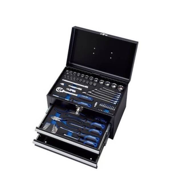 E-Value 4977292298902 整備工具セット ツール70点+ツールチェスト ブラック EVAマットトレー仕様 各種..