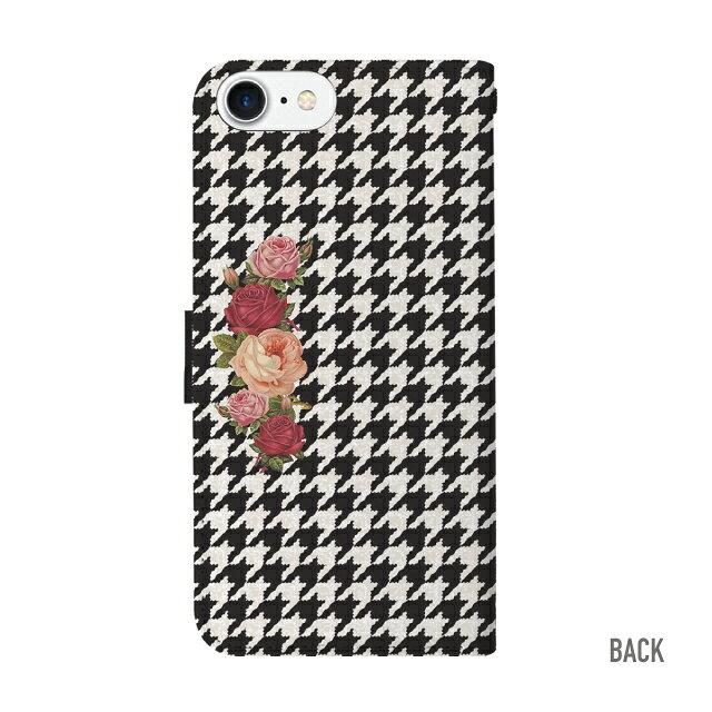 スマホケース 手帳型 Google Pixel4 スマホ カバー グーグル ピクセル おしゃれ グーグル ピクセルケース Google Pixel4ケース 千鳥柄 花柄 ローズ バラ