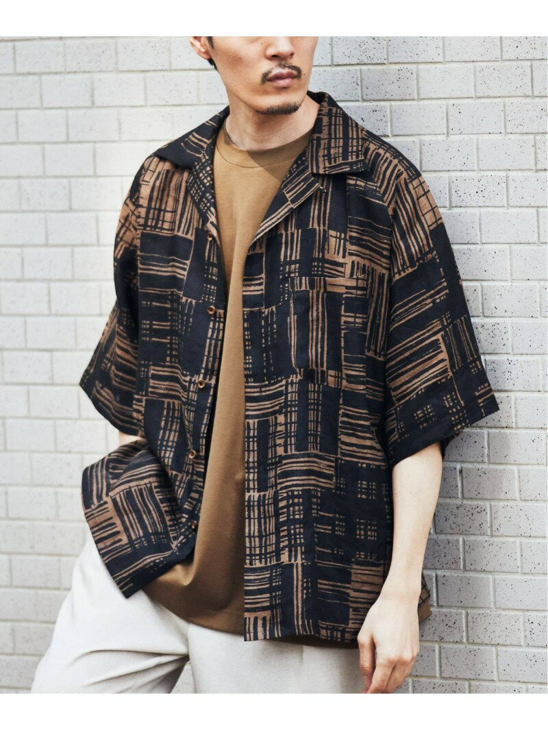 【SALE／30%OFF】【m's braque for BOUCLE】デッドストック アロハシャツ EDIFICE エディフィス トップス シャツ・ブラウス ブルー ブラウン カーキグリーン【RBA_E】【送料無料】[Rakuten Fashion]のサムネイル