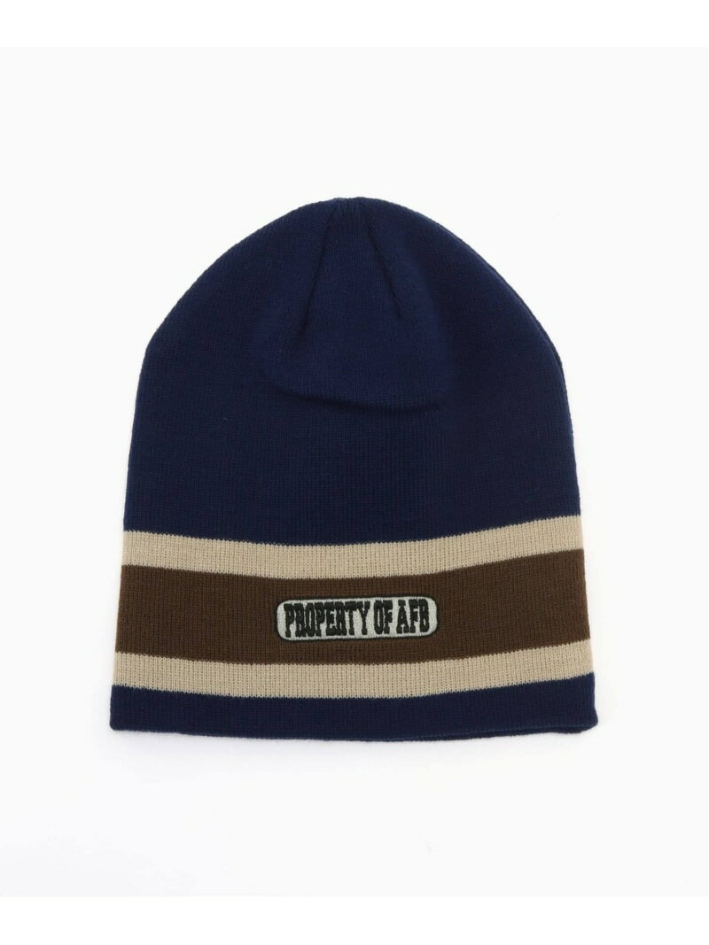 AFB / 에이프비 POA BORDER SINGLE BEANIE 417 EDIFICE 포완 세븐 에디피스 모자 니트 모·비니 네이비[무료우송][Rakuten Fashion]