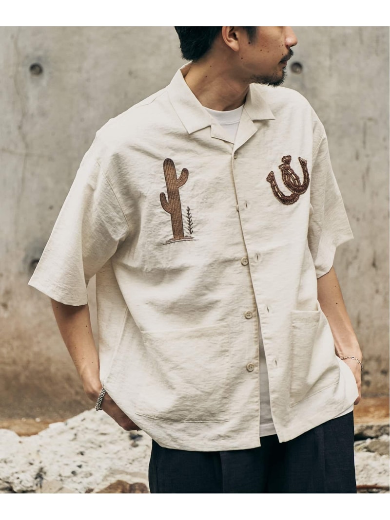 ウエスタンモチーフシャツ 417 EDIFICE フォーワンセブン エディフィス トップス シャツ・ブラウス ブラック ベージュ【送料無料】[Rakuten Fashion]のサムネイル