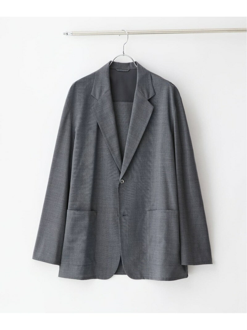 Shirt Jacket - Washable トロピカル シャツ ジャケット【セットアップ着用可】 EDIFICE エディフィス ジャケット・アウター その他のジャケット・アウター ネイビー カーキグリーン グレー【送料無料】[Rakuten Fashion]