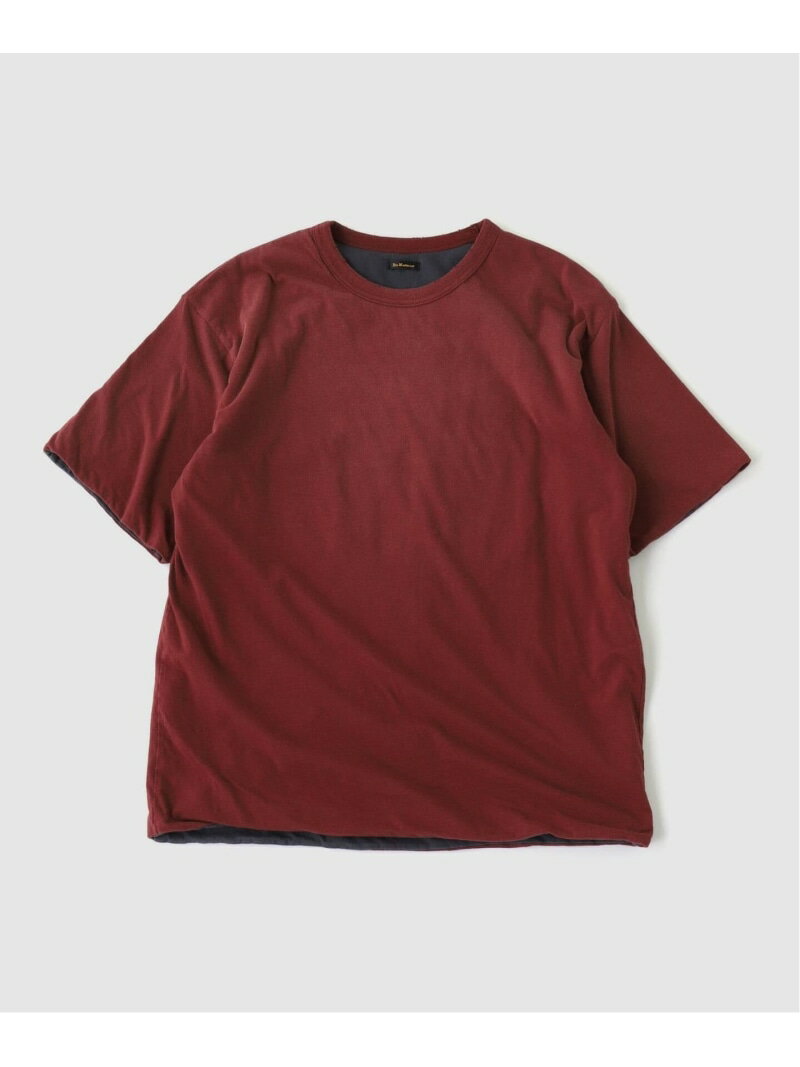 ETS.MATERIAUX(マテリオ) REVERSIBLE FADE Tシャツ EDIFICE エディフィス トップス カットソー・Tシャツ ワインレッド ネイビー
