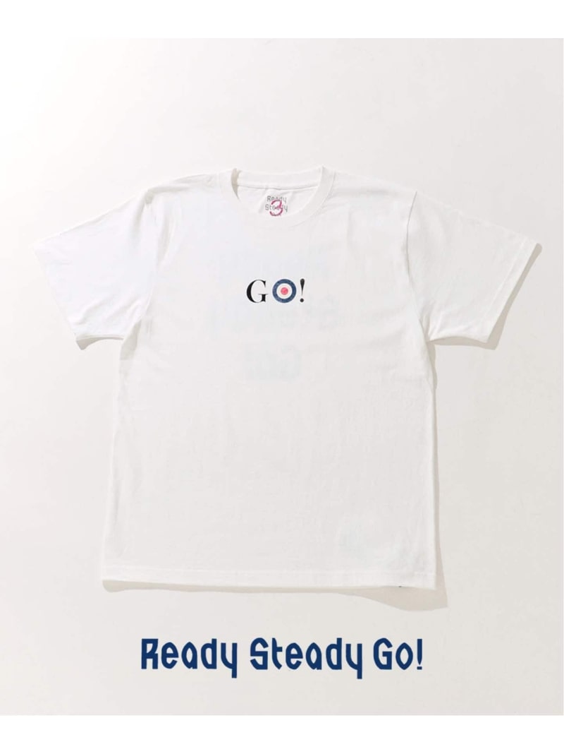 Ready Steady Go! * 島津由行 別注 プリント Tシャツ EDIFICE エディフィス トップス カットソー・Tシャツ ブラック ホワイト【送料無料】[Rakuten Fashion]