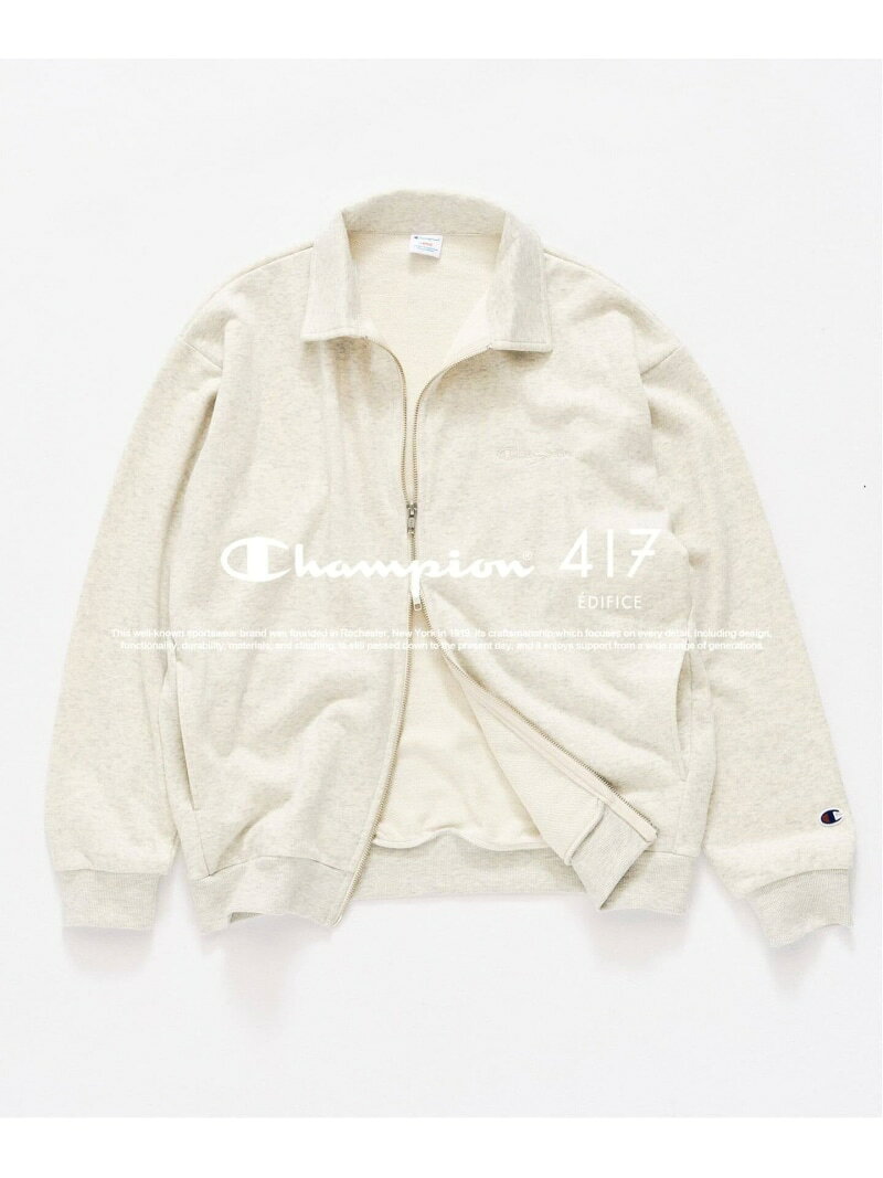 CHAMPION * 417 ジップスウェットカーディガン 417 EDIFICE フォーワンセブン エディフィス トップス スウェット・トレーナー ブラック グレー ネイビー レッド ベージュ【先行予約】*【送料無料】[Rakuten Fashion]