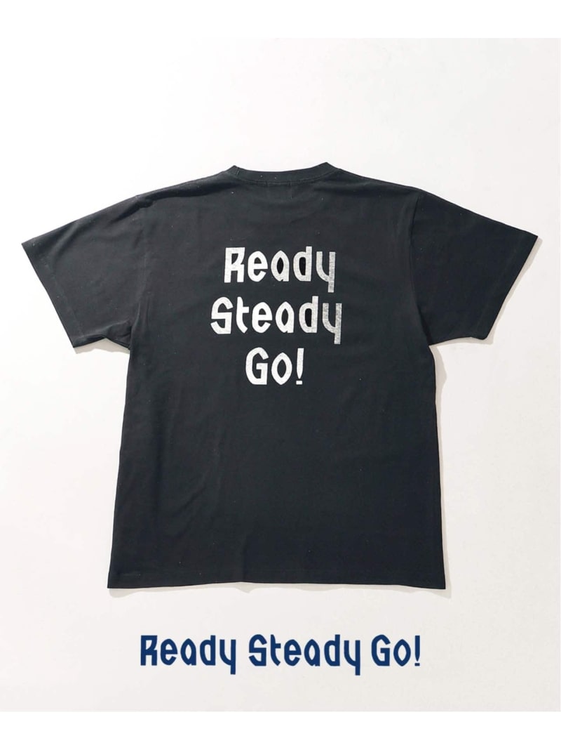 《WEB限定》Ready Steady Go! / レディーステディゴー 別注 プリント Tシャツ EDIFICE エディフィス トップス カットソー・Tシャツ ブラック ホワイト【送料無料】[Rakuten Fashion]