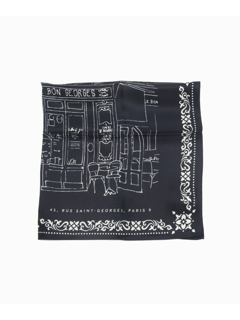 GIFT SHOP (ギフトショップ) Le Bon George The Silk Bandana EDIFICE エディフィス ファッション雑貨 スカーフ・バンダナ ネイビー【送料無料】[Rakuten Fashion]