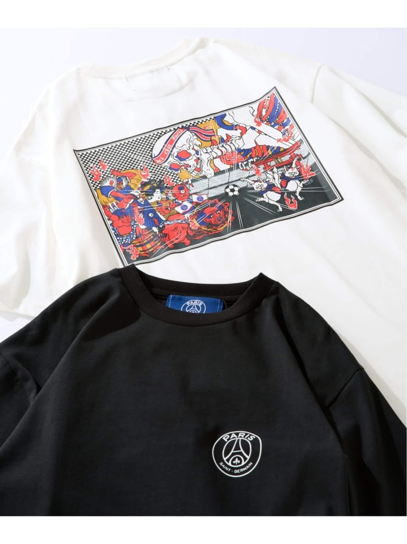  HYAKKI YAKO TEE Paris Saint-Germain エディフィス トップス カットソー・Tシャツ ブラック ホワイト