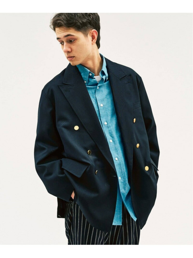 【MOONLIGHT CLOTHING】YUP Wジャケット 417 EDIFICE フォーワンセブン エディフィス ジャケット・アウター テーラードジャケット・ブレザー ネイビー ブラウン【先行予約】*【送料無料】[Rakuten Fashion]