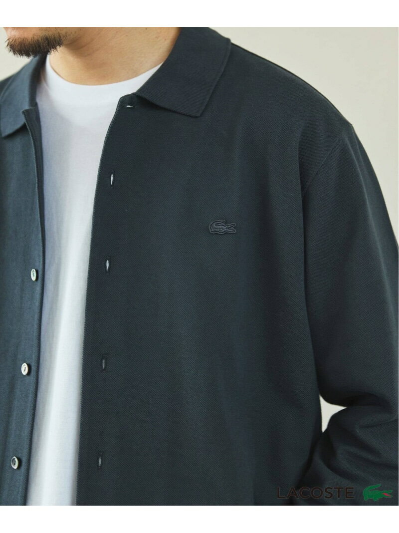 【SALE／30%OFF】LACOSTE(ラコステ) 別注 フルオープン ロングスリーブポロシャツ EDIFICE エディフィス トップス カットソー・Tシャツ グレー ブラック グリーン【RBA_E】【送料無料】[Rakuten Fashion]