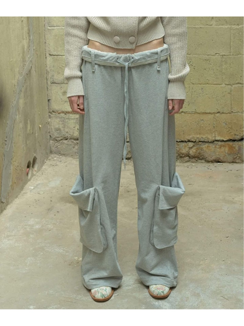 エディフィス カーゴパンツ メンズ 【Geek Office / ギークオフィス】OPEN YY / ROLLED WAIST SWEAT CARGO PANTS 417 EDIFICE フォーワンセブン エディフィス パンツ カーゴパンツ グレー【送料無料】[Rakuten Fashion]