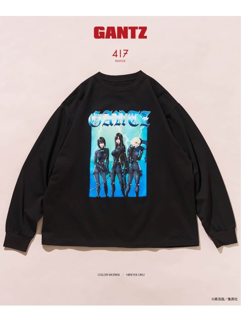 GANTZ / ガンツ 417別注 COLORWORKS L/S Tシャツ 417 EDIFICE フォーワンセブン エディフィス トップス カットソー・Tシャツ ホワイト ブラック【送料無料】[Rakuten Fashion]