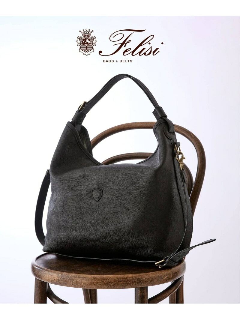 《予約》FELISI(フェリージ)for EDIFICE Storico 2way Shoulder Bag EDIFICE エディフィス バッグ ショルダーバッグ ブラック*